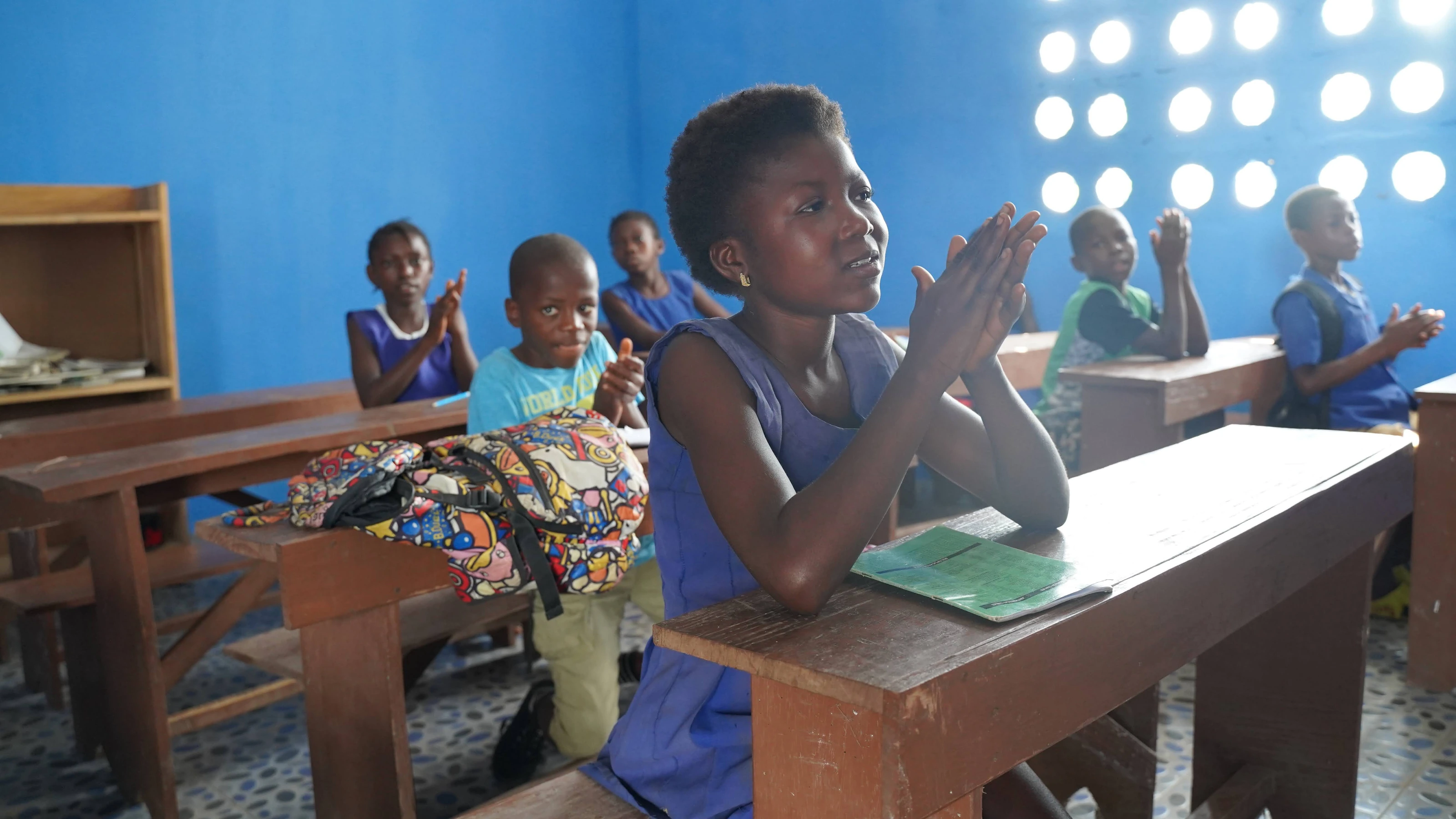 Students in a classroom, Sierra Leone