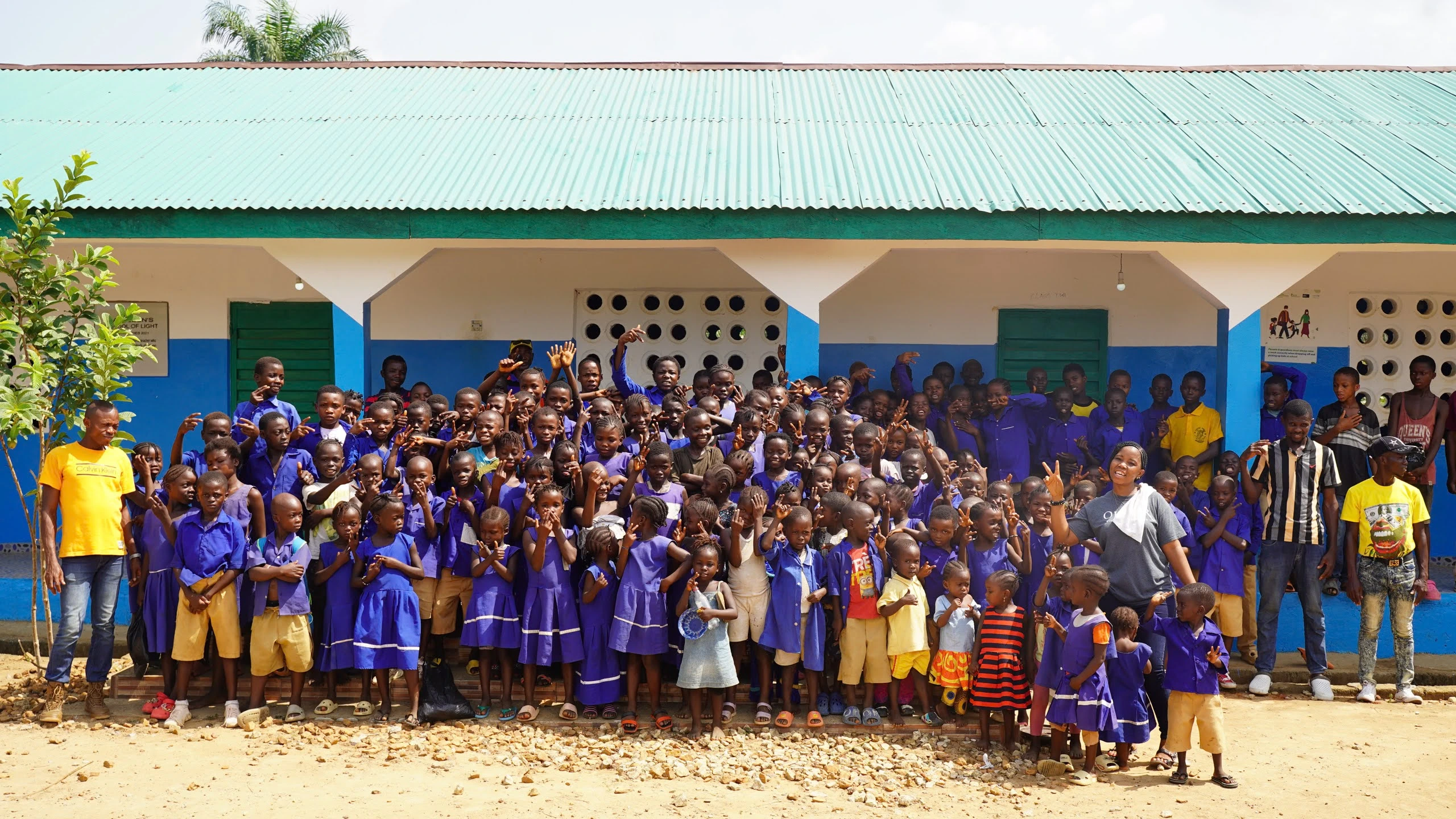 School community group photo, Sierra Leone